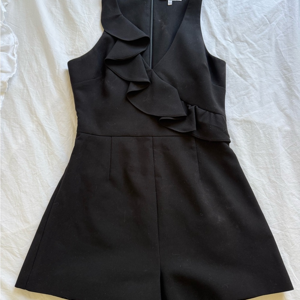 Likely Black Ruffled Jumpsuit